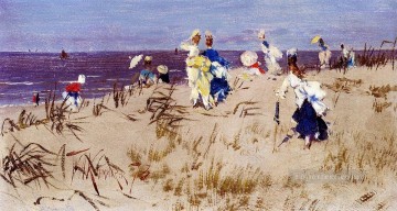 women Oil Painting - Elegant Women On The Beach women Kaemmerer Frederik Hendrik